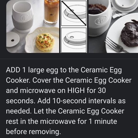 Pampered chef ceramic egg cooker - Picture 7 of 7